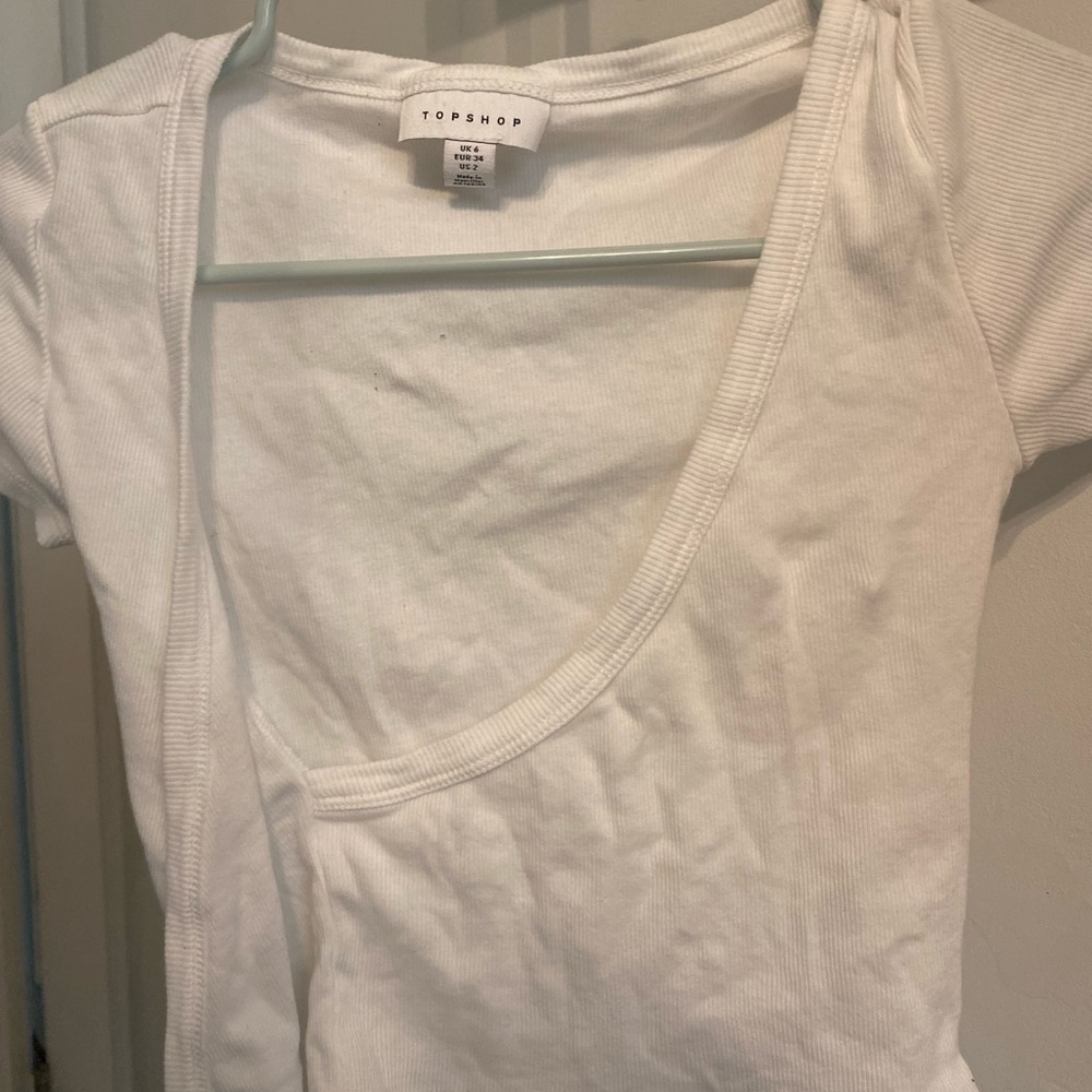 White Crossover Topshop Top
